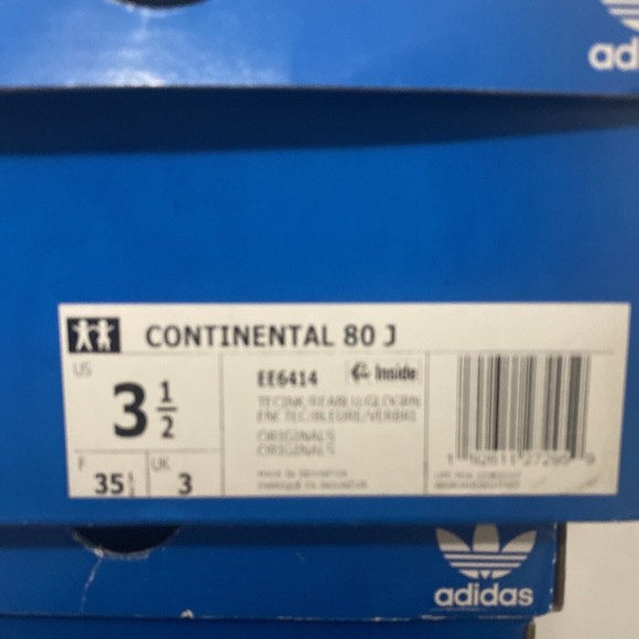 ADIDAS Continental 80 Woman Size 5.5 Blue Sneakers Fashion Casual Athletic NEW - Picture 7 of 8